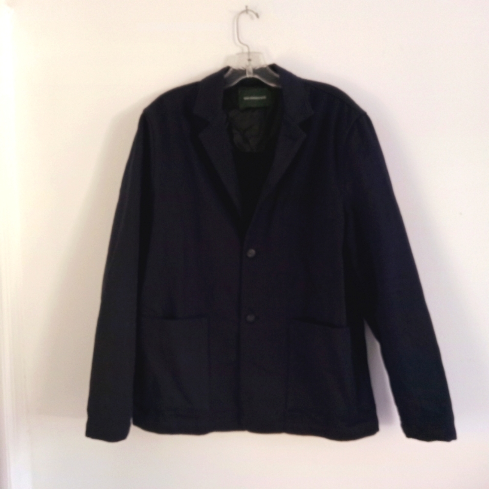 Knickerbocker Cotton Blend Front Pockets Navy Jacket Blazer